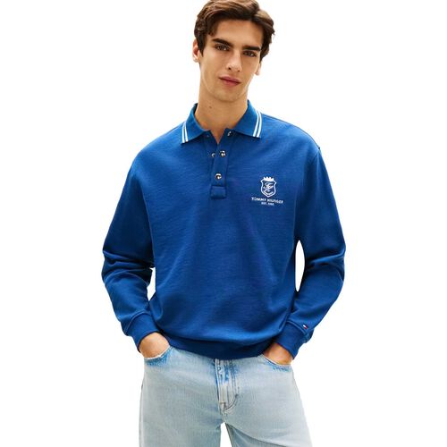 Tommy Hilfiger Tipped Collar Relaxed Rugby Sweatshirt